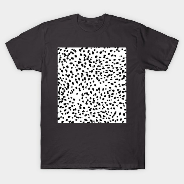 Nadia - Black and White, Animal Print, Dalmatian Spot, Spots, Dots, BW iPhone Case & Cover T-Shirt by AbromsonStore